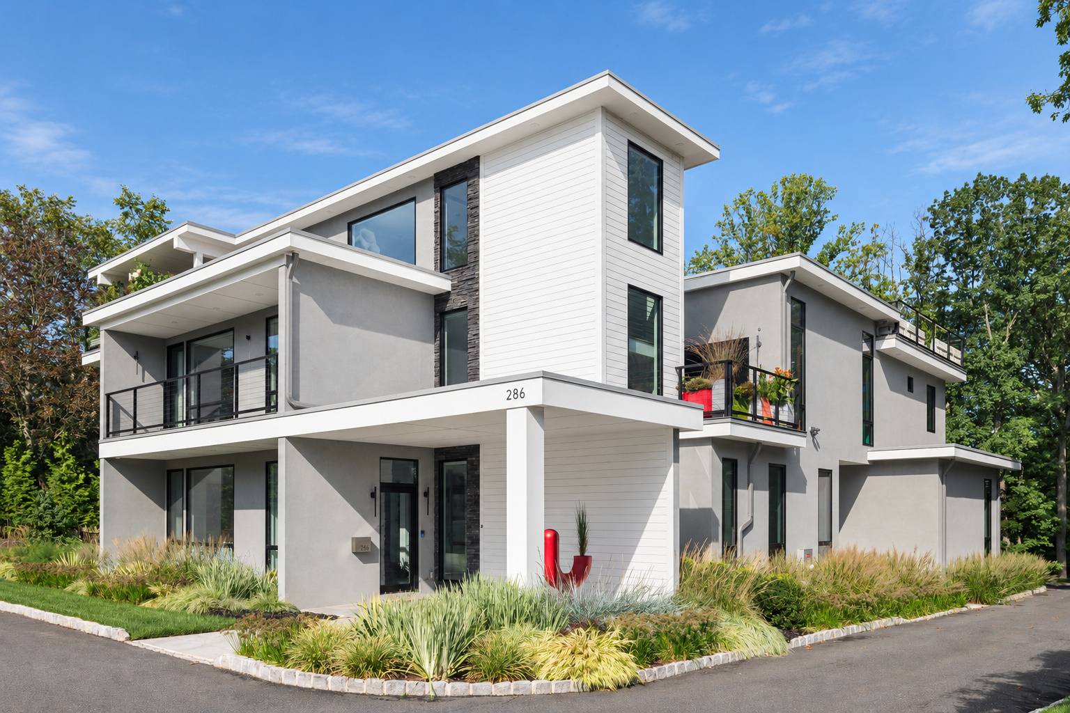 Front view at 286 Hartshorn Drive, Short Hills