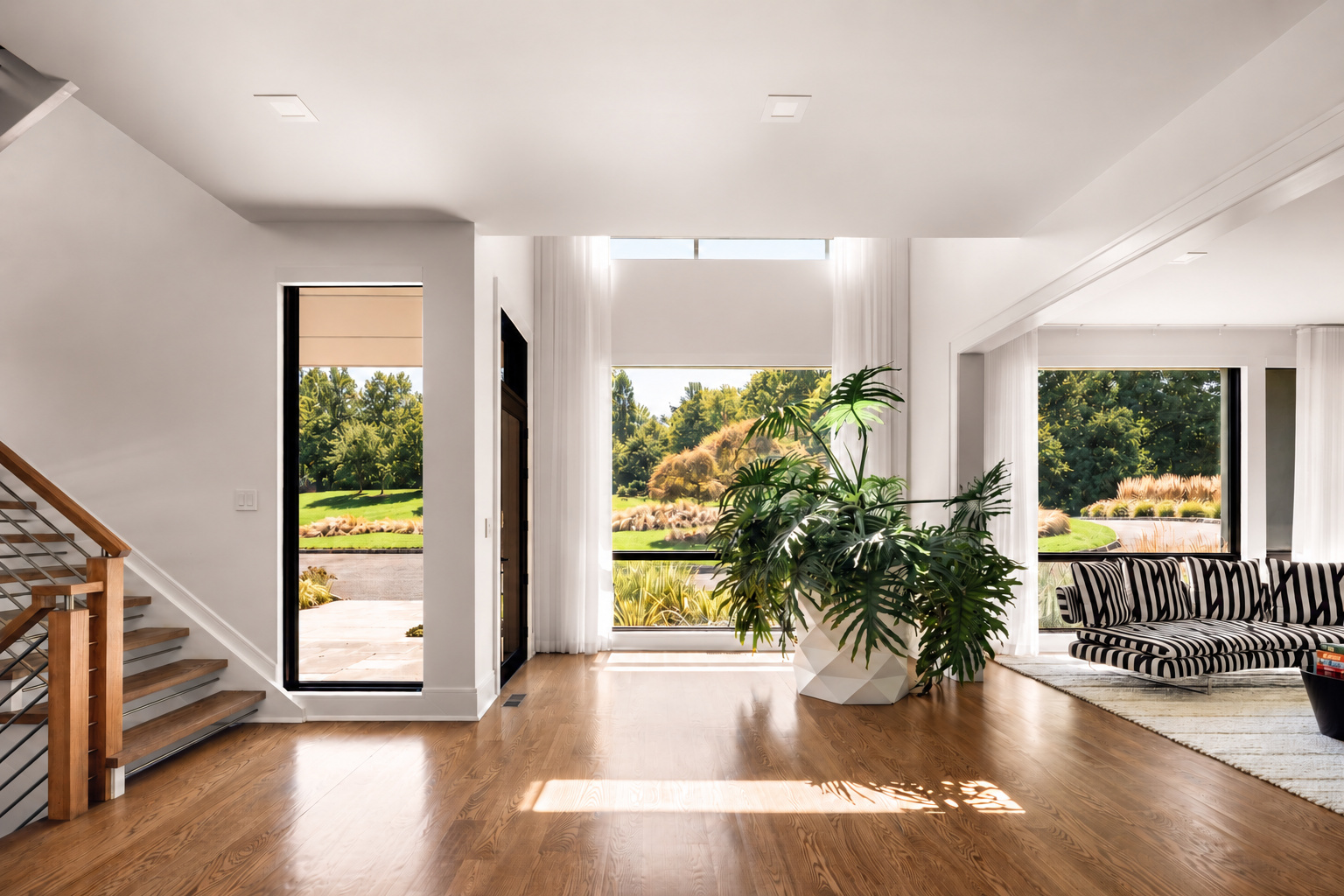 Double-height foyer at 286 Hartshorn Drive, Short Hills