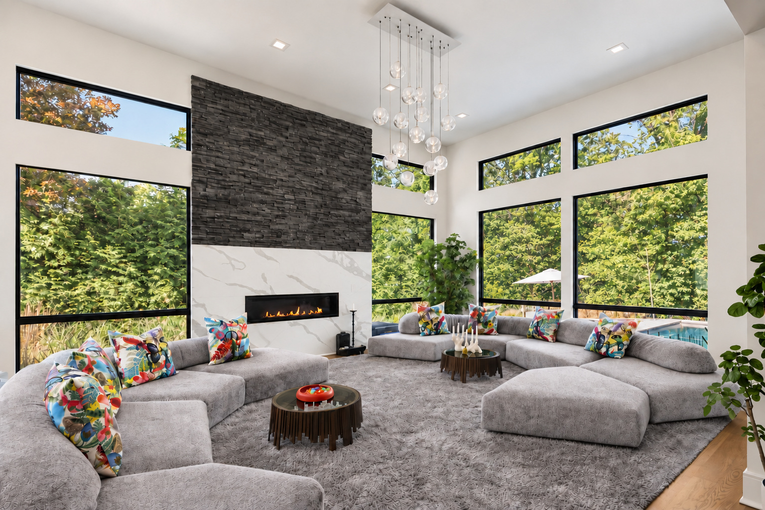 Living room at 286 Hartshorn Drive, Short Hills