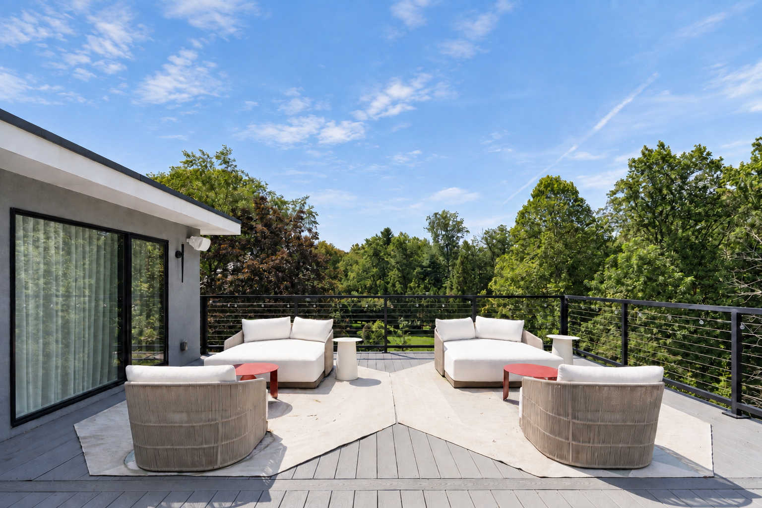 Second rooftop terrace at 286 Hartshorn Drive, Short Hills