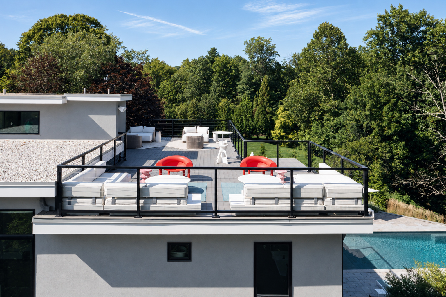 Rooftop view at 286 Hartshorn Drive, Short Hills